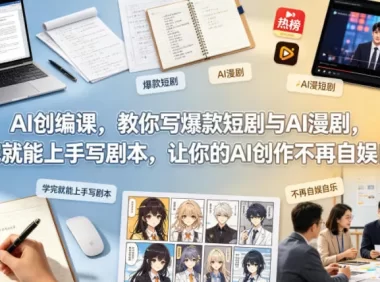AI创编课，教你写爆款短剧与AI漫剧，学完就能上手写剧本，让你的AI创作不再自娱自乐(更新0521)