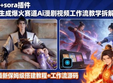 SORA2一键生成AI漫剧视频coze工作流搭建教程,小白轻松入局漫剧圈