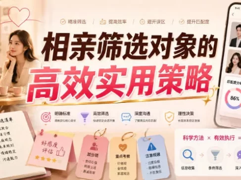 付费文章:相亲筛选对象的高效实用策略