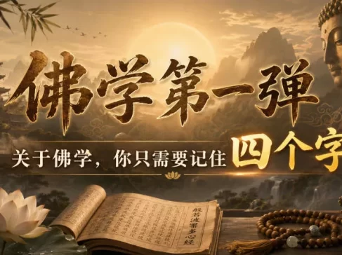 付费文章:佛学第一弹,关于佛学,你只需要记住四个字