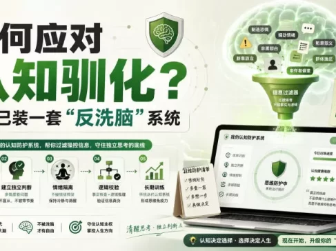 付费文章:如何应对认知驯化?给自己装一套“反洗脑”系统