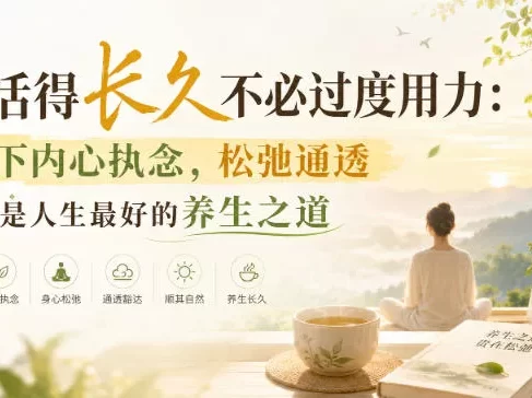 付费文章:想活得长久不必过度用力:放下内心执念,松弛通透才是人生最好的养生之道