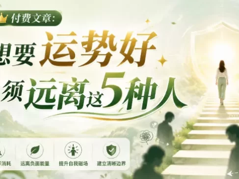 付费文章:想要运势好,必须远离这5种人