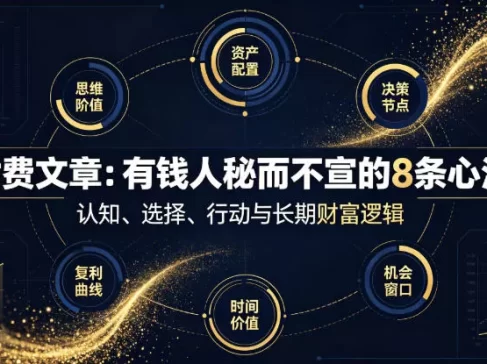付费文章：有钱人秘而不宣的8条心法