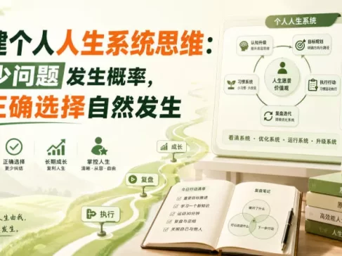 付费文章:搭建个人人生系统思维:减少问题发生概率,让正确选择自然发生