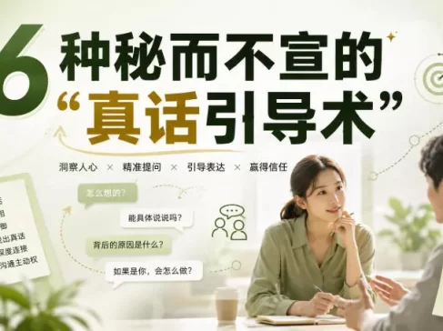 付费文章:6种秘而不宣的“真话引导术”