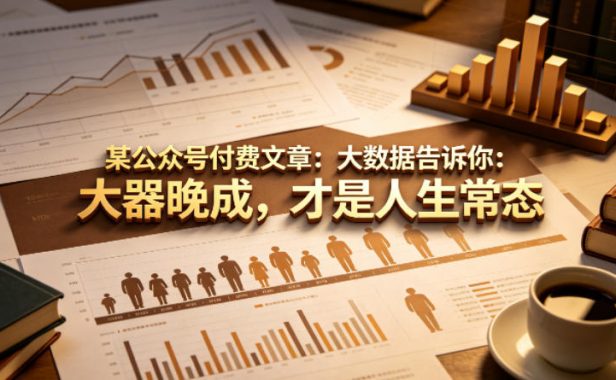 某公众号付费文章:大数据告诉你:大器晚成,才是人生常态