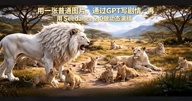 用一张普通图片,通过GPT写剧情,再用Seedance 2.0做动态演绎,居然能生成迪士尼风格搞笑动画