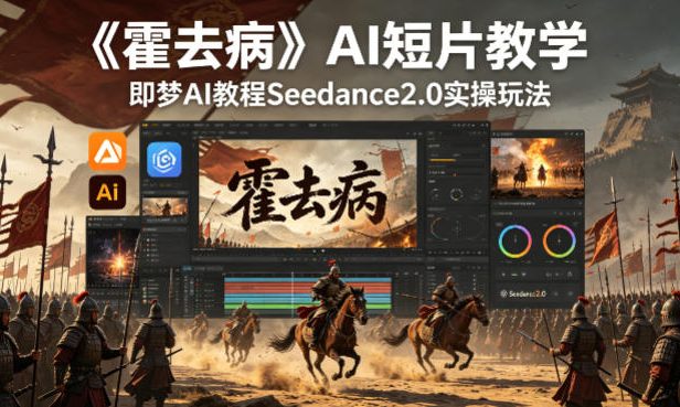 《霍去病》AI短片教学,即梦AI教程Seedance2.0实操玩法