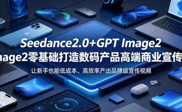 Seedance2.0+GPT Image2零基础打造数码产品高端商业宣传片,让新手也能低成本、高效率产出品牌级宣传视频