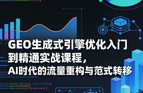 GEO生成式引擎优化入门到精通实战课程,AI时代的流量重构与范式转移