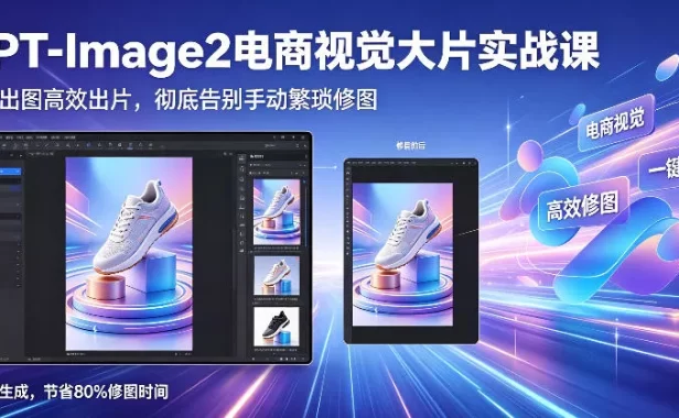 GPT-Image2电商视觉大片实战课,一键出图高效出片,彻底告别手动繁琐修图(更新)